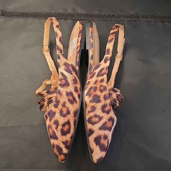 BRAND NEW FOREVER LEOPARD PRINT WOMENS SLINGBACK POINTED TOE WITH BUCKLE… - Picture 14 of 16